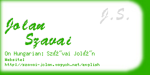 jolan szavai business card